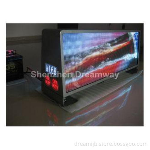 960320mm Aluminum P5 Taxi LED Display Top Advertising with